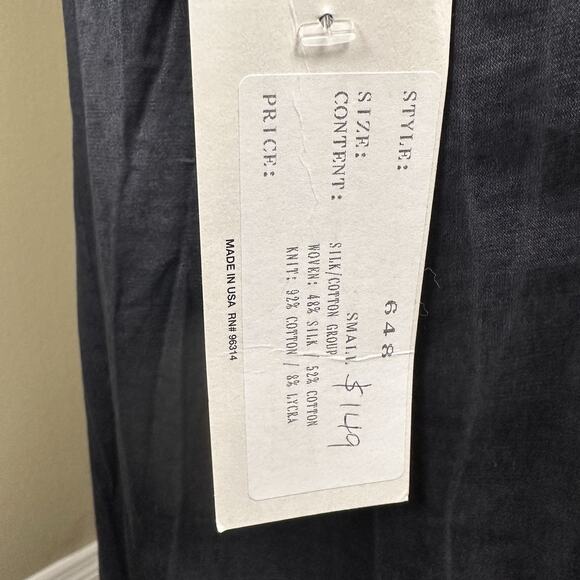 Luna Luz Dress Midi New w Tags Women S Cotton/Silk/Spandex, Black, Charcoal goth - Picture 7 of 11